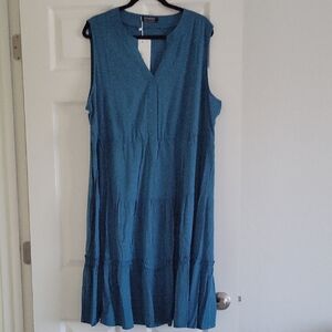 BloomChic Teal Midi Dress